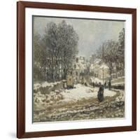 L'entrée de la Grande-Rue à Argenteuil, l'hiver-Claude Monet-Framed Giclee Print