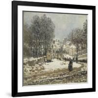 L'entrée de la Grande-Rue à Argenteuil, l'hiver-Claude Monet-Framed Giclee Print