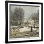 L'entrée de la Grande-Rue à Argenteuil, l'hiver-Claude Monet-Framed Giclee Print