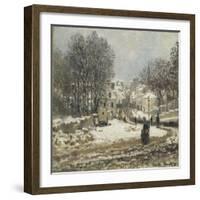 L'entrée de la Grande-Rue à Argenteuil, l'hiver-Claude Monet-Framed Giclee Print