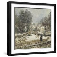 L'entrée de la Grande-Rue à Argenteuil, l'hiver-Claude Monet-Framed Giclee Print