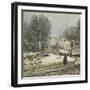 L'entrée de la Grande-Rue à Argenteuil, l'hiver-Claude Monet-Framed Giclee Print