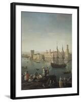 L'entrée du port de Marseille-Claude Joseph Vernet-Framed Giclee Print