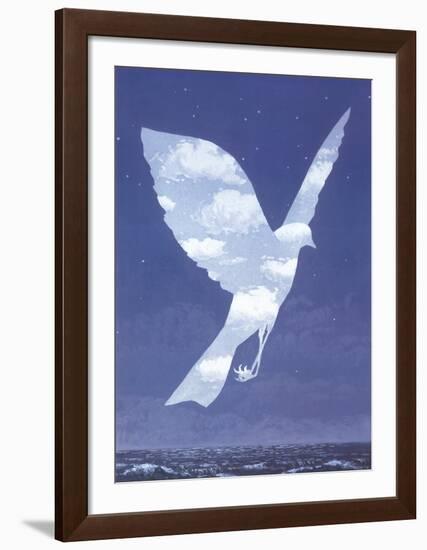 L’entree en scene-Rene Magritte-Framed Art Print