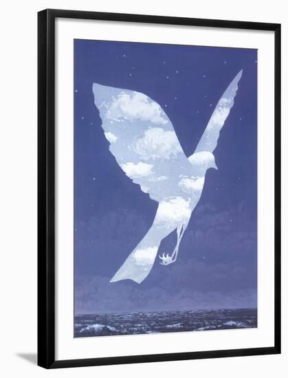 L’entree en scene-Rene Magritte-Framed Art Print