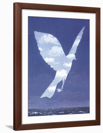 L’entree en scene-Rene Magritte-Framed Art Print