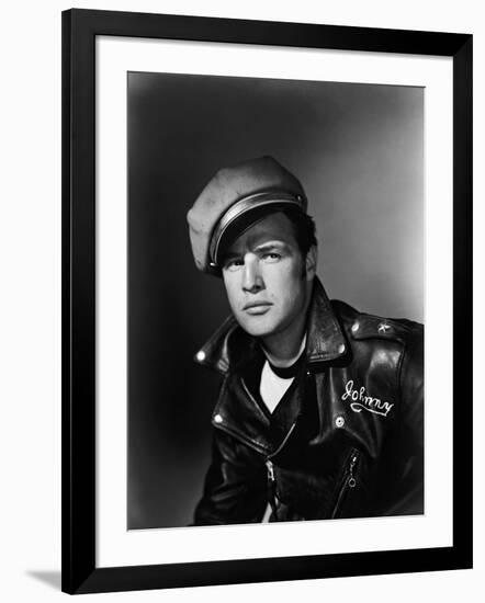 L'Equipee Sauvage THE WILD ONE by Laszlo Benedek with Marlon Brando, 1953 (b/w photo)-null-Framed Photo