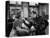 L'Equipee Sauvage THE WILD ONE by Laszlo Benedek with Marlon Brando and Mary Murphy, 1953 (b/w phot-null-Stretched Canvas