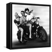 L'Equipee Sauvage THE WILD ONE by Laszlo Benedek with Marlon Brando and Mary Murphy, 1953 (b/w phot-null-Framed Stretched Canvas