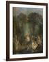 'L'Escarpolette', c1710-Jean-Antoine Watteau-Framed Giclee Print