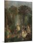 'L'Escarpolette', c1710-Jean-Antoine Watteau-Mounted Giclee Print