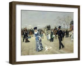 L'Esplanade des Invalides et Promenade, Paris, c.1880-Leon Joseph Voirin-Framed Giclee Print