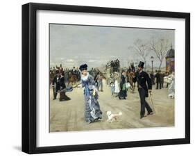 L'Esplanade des Invalides et Promenade, Paris, c.1880-Leon Joseph Voirin-Framed Giclee Print