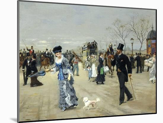 L'Esplanade des Invalides et Promenade, Paris, c.1880-Leon Joseph Voirin-Mounted Giclee Print