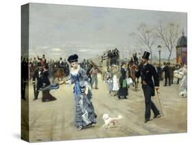 L'Esplanade des Invalides et Promenade, Paris, c.1880-Leon Joseph Voirin-Stretched Canvas