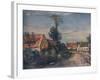 'L'estaminet', c1889-Jean-Charles Cazin-Framed Giclee Print