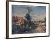 'L'estaminet', c1889-Jean-Charles Cazin-Framed Giclee Print