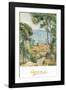 L'Estaque a Villa d'if-Paul Cézanne-Framed Art Print