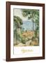 L'Estaque a Villa d'if-Paul Cézanne-Framed Art Print