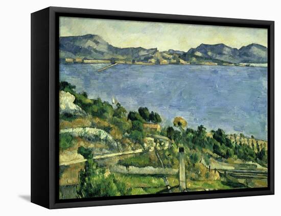 L'Estaque. Landscape in the Gulf of Marseille, about 1878/79-Paul Cézanne-Framed Stretched Canvas