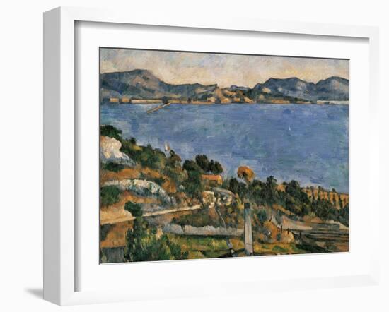 L'Estaque, View of the Bay of Marseille, 1878-1879-Paul Cézanne-Framed Art Print