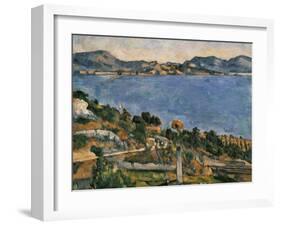 L'Estaque, View of the Bay of Marseille, 1878-1879-Paul Cézanne-Framed Art Print