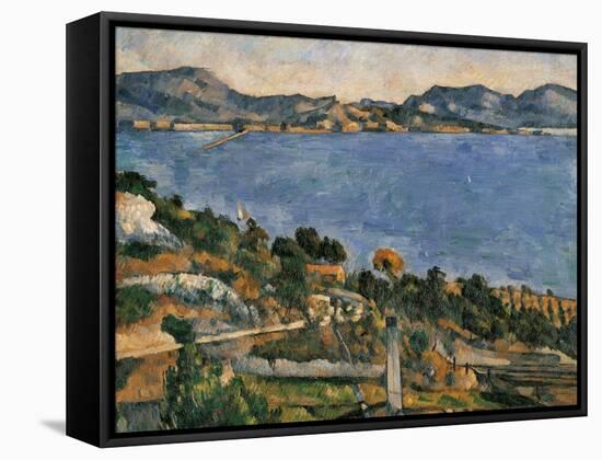 L'Estaque, View of the Bay of Marseille, 1878-1879-Paul Cézanne-Framed Stretched Canvas