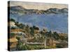 L'Estaque, View of the Bay of Marseille, 1878-1879-Paul Cézanne-Stretched Canvas