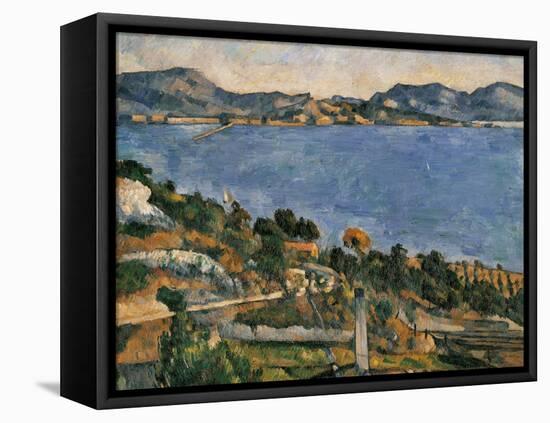 L'Estaque, View of the Bay of Marseille, 1878-1879-Paul Cézanne-Framed Stretched Canvas