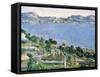 L'Estaque, View of the Bay of Marseilles, circa 1878-79-Paul C?zanne-Framed Stretched Canvas