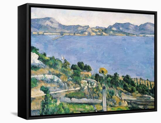 L'Estaque, View of the Bay of Marseilles, circa 1878-79-Paul C?zanne-Framed Stretched Canvas