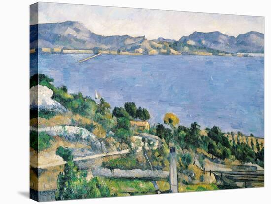 L'Estaque, View of the Bay of Marseilles, circa 1878-79-Paul C?zanne-Stretched Canvas