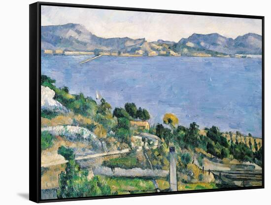 L'Estaque, View of the Bay of Marseilles, circa 1878-79-Paul C?zanne-Framed Stretched Canvas