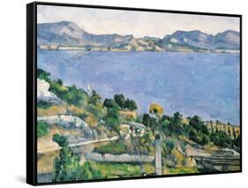 L'Estaque, View of the Bay of Marseilles, circa 1878-79-Paul C?zanne-Framed Stretched Canvas