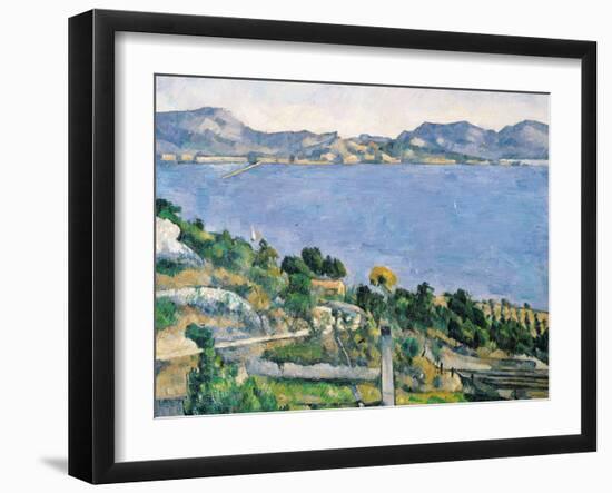 L'Estaque, View of the Bay of Marseilles, circa 1878-79-Paul C?zanne-Framed Giclee Print