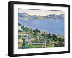 L'Estaque, View of the Bay of Marseilles, circa 1878-79-Paul C?zanne-Framed Giclee Print