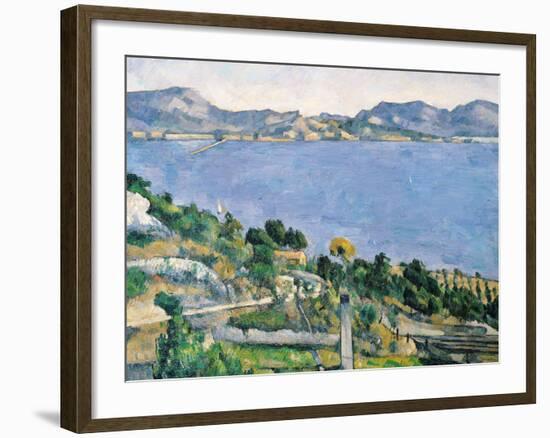 L'Estaque, View of the Bay of Marseilles, circa 1878-79-Paul C?zanne-Framed Giclee Print