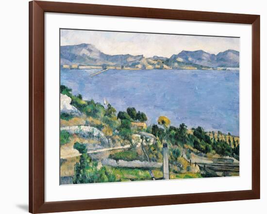 L'Estaque, View of the Bay of Marseilles, circa 1878-79-Paul C?zanne-Framed Giclee Print