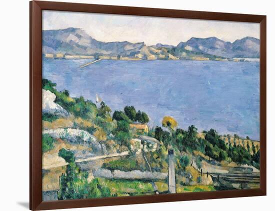 L'Estaque, View of the Bay of Marseilles, circa 1878-79-Paul C?zanne-Framed Giclee Print