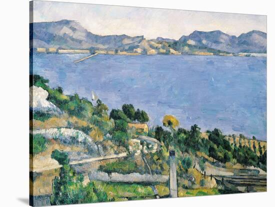 L'Estaque, View of the Bay of Marseilles, circa 1878-79-Paul C?zanne-Stretched Canvas