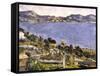 L'Estaque vue du golfe de Marseille-Paul Cézanne-Framed Stretched Canvas