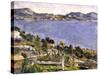 L'Estaque vue du golfe de Marseille-Paul Cézanne-Stretched Canvas