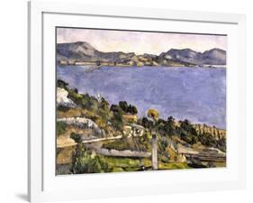 L'Estaque vue du golfe de Marseille-Paul Cézanne-Framed Giclee Print