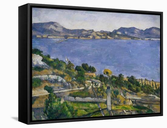 L'Estaque-Paul Cézanne-Framed Stretched Canvas