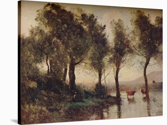 'L'Etang', (The Ponds), 19th century, (1910)-Jean-Baptiste-Camille Corot-Stretched Canvas