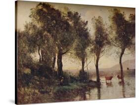 'L'Etang', (The Ponds), 19th century, (1910)-Jean-Baptiste-Camille Corot-Stretched Canvas