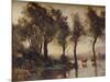 'L'Etang', (The Ponds), 19th century, (1910)-Jean-Baptiste-Camille Corot-Mounted Giclee Print