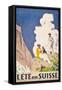 L'Ete En Suisse, Poster by the Swiss Office of Tourism, 1921-Emil Cardinaux-Framed Stretched Canvas