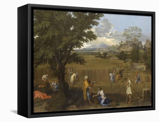 L'Eté ou Ruth et Booz-Nicolas Poussin-Framed Stretched Canvas