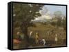 L'Eté ou Ruth et Booz-Nicolas Poussin-Framed Stretched Canvas